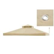 12X10ft 2T Waterproof Finial Classic Gazebo Top Tan
