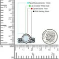 thumbnail image 7 of Two Piece Round Halo Floral Ring Created White Opal 925 Black Tone Sterling Silver, Size 9, 7 of 7