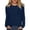 C-Navy209, variant on DHFJKG Womens Sweatshirt Waffle Long Sleeve Crewneck Loose Fit Solid Color Tunic Top Pullover Everyday Wear Comfort Tops