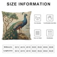 thumbnail image 5 of Leisuo Chinoiserie Pillow Cover Peacock Vintage Decorative Throw Pillow Case Cushion Cover for Bedroom Sofa Living Room Couch Chair Office White, 5 of 5