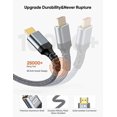 thumbnail image 5 of Cable HDMI de 8k 60 Hz de ultraalta velocidad - 3,3 pies/1 m, Highwings Cable trenzado HDMI de 48 gbps - 4k a 120 Hz 7680p, Dts: x, Hdcp 2.2 y 2.3, Hdr 10, Earc, 5 of 5