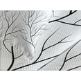 thumbnail image 4 of Ambesonne Black and White Quilted Bedspread Set 3 Pcs, Winter Tree, King Size, White Black, 4 of 5