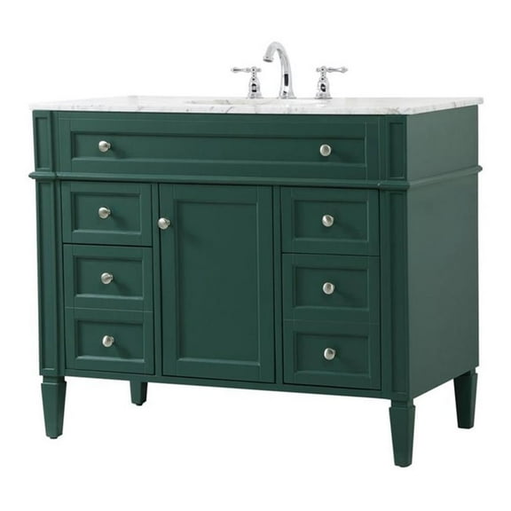 42 inch single bathroom vanity in green