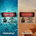 thumbnail image 6 of (2 Pack) Formaldehyde Irritant Hazard OSHA Danger Sign 24 Inch X 18 Inch Plastic Sign, Weather Resistant, UV Protected for Workplace, Business, and Construction Site, Made in the USA, 6 of 8