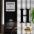 thumbnail image 3 of Rustic Home Blackout Curtains for Bedroom/Living Room, Pinch Pleated Black Out Curtains, Green Eucalyptus Leaves Wreath Wooden Plaid Room Darkening Window Drapes with Hooks 2 Panels, 59"x70", 3 of 8