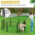 CL.HPAHKL Outdoor Dog Fence, 8/16 Panel 40''×32'' Tall Dog Fence with