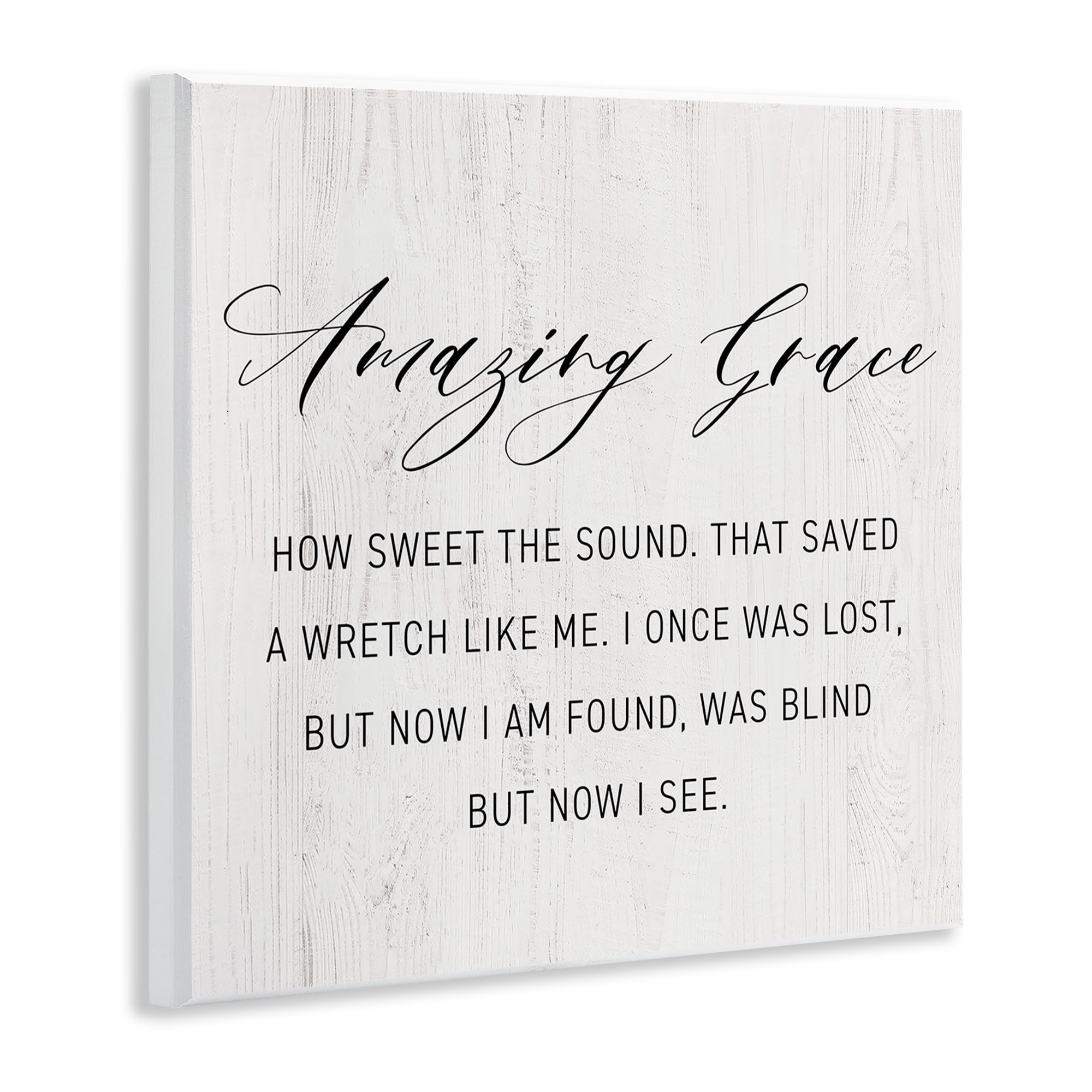 Stupell Industries Spiritual Amazing Grace Religious Painting Unframed Art Print Wall Art, 12 x 12