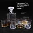 thumbnail image 4 of Vasos de Vidrio para Whisky con Decantador de Cristal IDEA NUOVA 860 ml, 4 of 5
