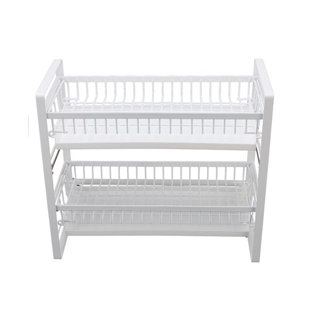 Escurridor De Platos, Estante De Secado De Platos De Metal PP De 2 Niveles, Duradero, De Gran Capacidad Para Platos ANGGREK 2 Tier Dish Rack