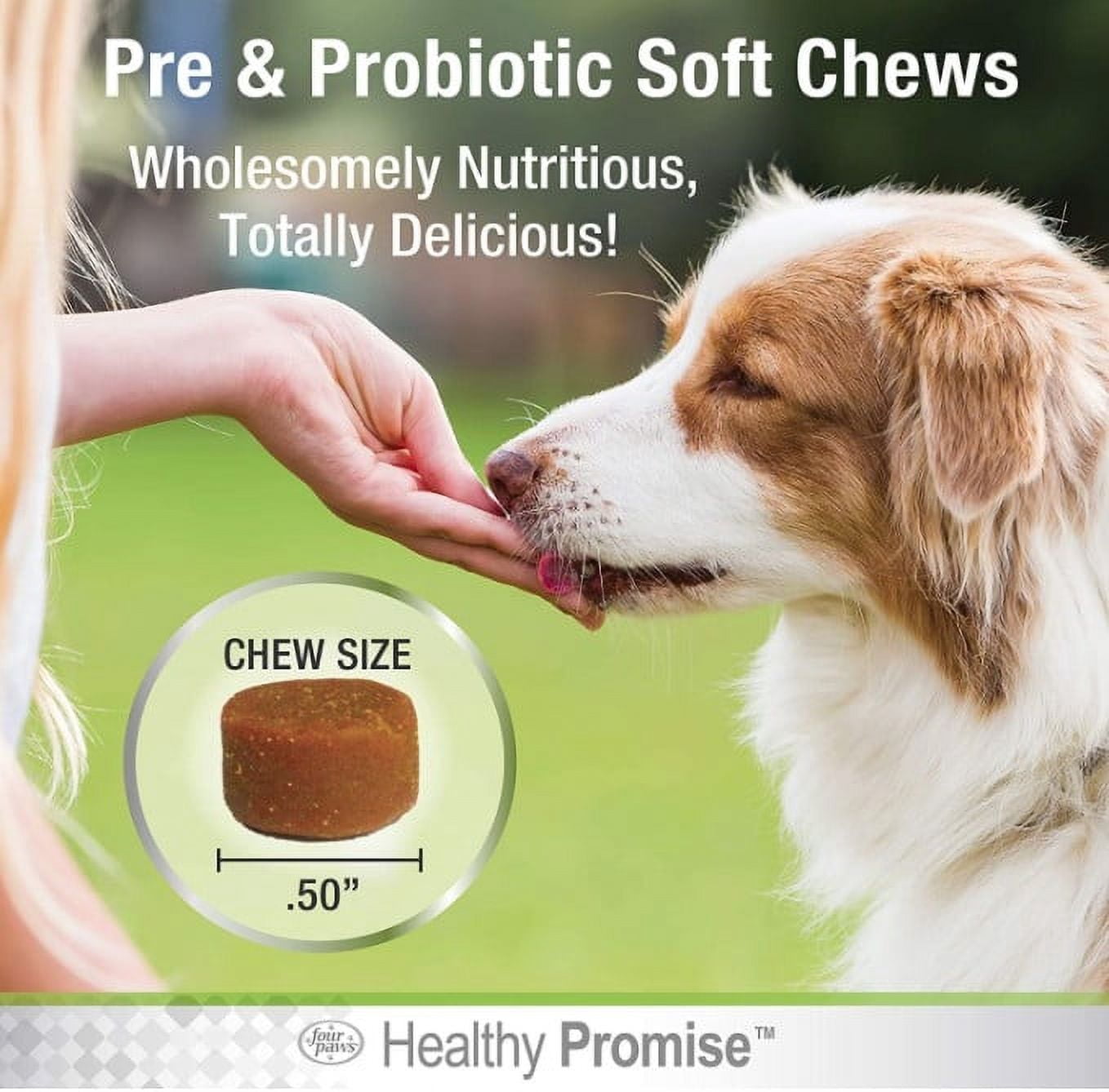 90 count Four Paws Healthy Promise Pre and Probiotic Supplement for Dogs