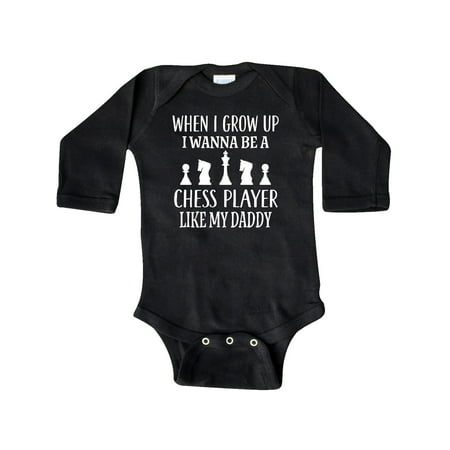 

Inktastic Chess Player Childs Game Gift Gift Baby Boy or Baby Girl Long Sleeve Bodysuit