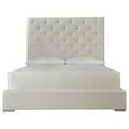 thumbnail image 3 of Maklaine Modern Upholstered White Finish 83" Tufted King Panel Bed, 3 of 3