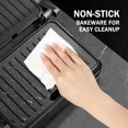 thumbnail image 4 of Panini Press Sandwich Maker, 850W Sandwich Press Grill with Non-Stick Coated Plates, Indicator Light, Locking Lid, 4 of 6