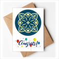 thumbnail image 1 of Estilo Patron decorativo azul Talavera Sobre de la Carta de felicitación de la tarjeta de matrimonio, 1 of 4
