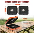 thumbnail image 2 of Dual-Burner Camping Stove with Carrying Bag, Foldable Portable Stove for Camping, 17000 BTU Camp Stove with 2 Adjustable Propane Burners, for Outdoor Cooking, RV Trips, or Emergencies, 2 of 6