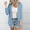 Blue, variant on Women's Sweaters Plus Size Cardigan Solid Color Three Quarter Sleeve 3/4 Sleeve Casual Tops Blouse Cardigan