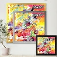thumbnail image 4 of Wildflowers and Vibrant Wild Spring Leaves 16 in x 16 in Framed Painting Canvas Art Print, by Designart, 4 of 4