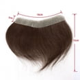 thumbnail image 3 of 16x2cm Men's Capillary Prosthesis Human Hair Toupee Thin Skin PU Base Forehead Hairpiece Patch, 3 of 8