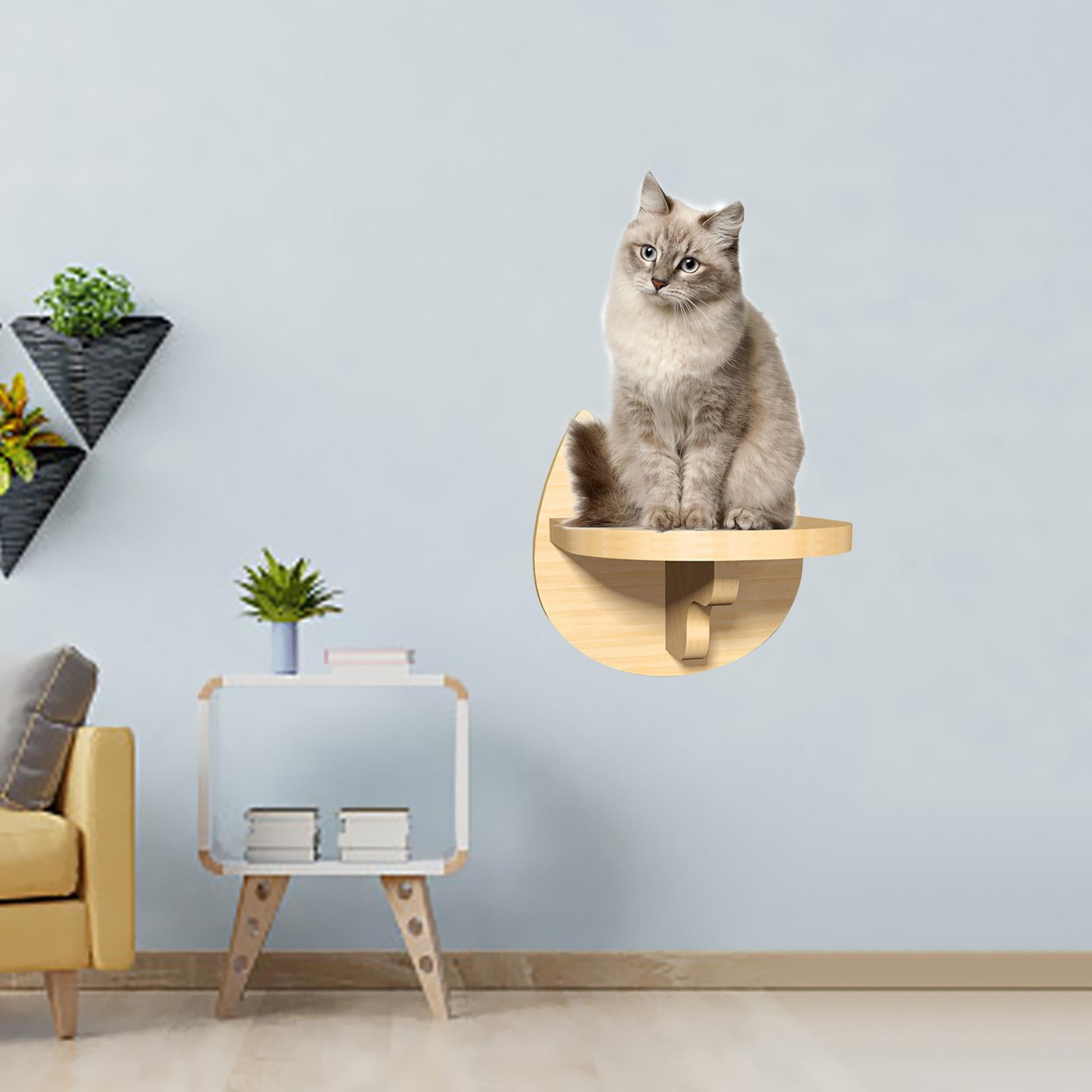 Bvdfgk Cat Climbing Shelf Cat Furniture Wall Mounted Wooden Perches Cat Shelves Durable