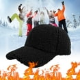 thumbnail image 2 of AWZXDE Women's Brushed Lined Baseball Cap Warm Winter Knit Hat with Brim Outdoor Casual Adjustable Hat Black, 2 of 4