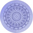 thumbnail image 1 of Ahgly Tapis Rond Lavable en Machine Intérieur Transitionnel Bleu Ardoise Clair, 8 Pieds Rond, 1 of 7