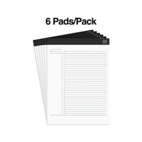 TRU RED Notepads 8.5" x 11.75" Project Planner Format Ruled White 50 Sheets/Pad 12/Carton