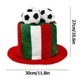 thumbnail image 2 of Hat Football Party Hat Hat With Football Decoration High Top Hat Football Clothing Hat Patchwork Hat, 2 of 6