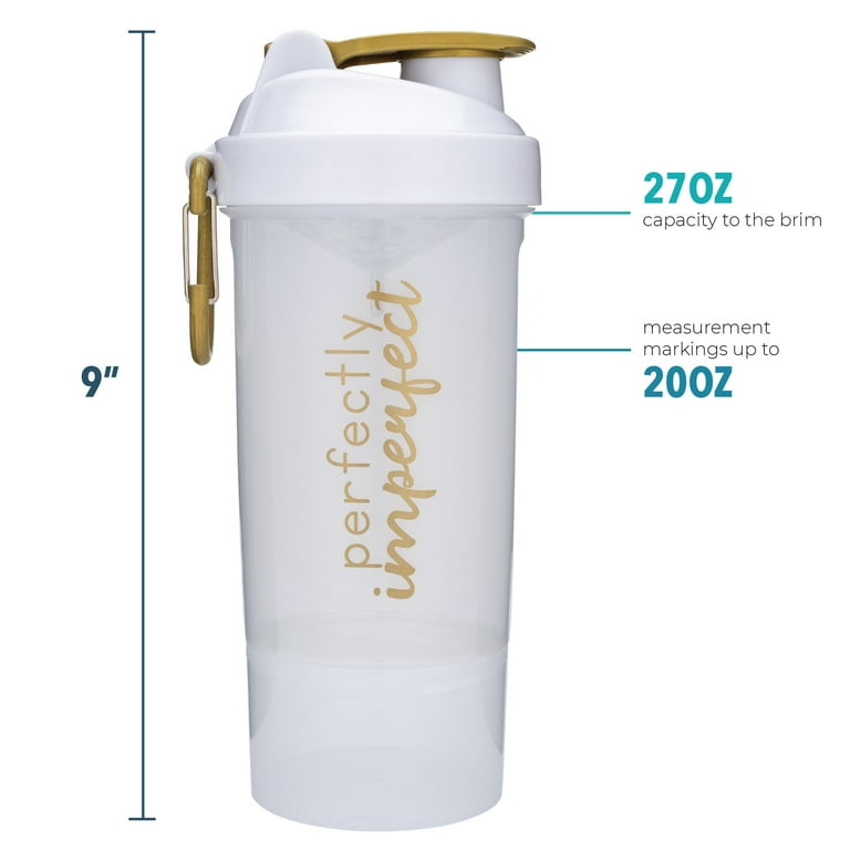 Perfectly Imperfect Smartshake Shaker Bottle with Motivational