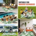 thumbnail image 4 of Summer Botanical Outdoor Rug for Patio/Deck/Porch, Non-Slip Large Area Rug 3 x 5 Ft, Monstera Palm Leaves Green Indoor Outdoor Rugs Washable Area Rugs, Reversible Camping Rug Carpet Runner, 4 of 8