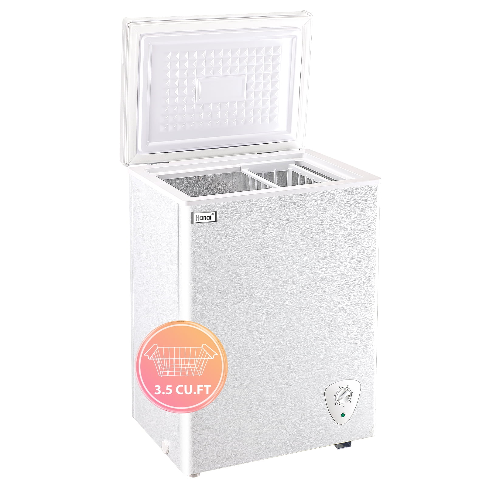 WANAI Chest Freezer 3.5 Cu Ft,Small Chest Freezer,Upright Single Door