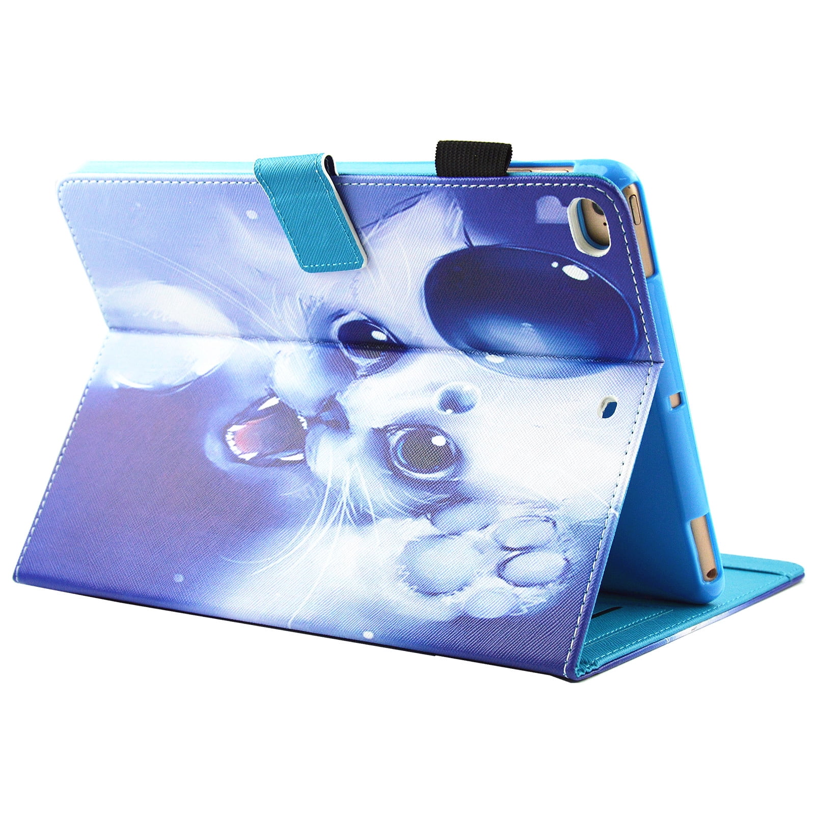 iPad Pro 10.5 Inch Case, Allytech PU Leather Slim Fit Kickstand Folio Flip Protective Auto Sleep Wake Smart Cover w/ Cards & Pencil Holder Shockproof Wallet Case for Apple iPad Pro 10.5", White Cat