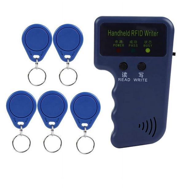 Lector PortáTil de Tarjetas de IdentificacióN RFID de 125 KHz para Control de Acceso con 5 Etiquetas Compatible con EM4100/EM410X
