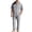 Dark Gray, variant on Awwp Men Set Summer Matching Set for Men Holiday Shor Sleeve Shirts 2 Piece Sets Trendy Long Pants Button Button With Hooded Black L