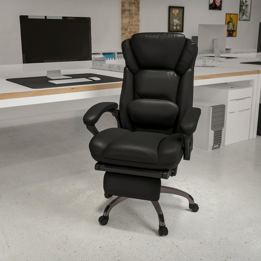 Flash Furniture High Back Black LeatherSoft Executive Reclining