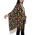 thumbnail image 5 of Cauagu Flowe Rooster Print Women Wrap Shawl tassels Scarves Retro Scarf 77.6"X28.3", 5 of 8