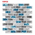 thumbnail image 1 of Pegatinas de pared 3D patrón de ladrillo calcomanías de pared PET papel tapiz sala de estar dormitorio decoraciones autoadhesivas 10 Piezas Sweethay HA007780-00, 1 of 6