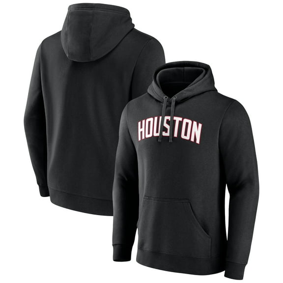 Men's Black Houston Rockets Wordmark Alternate Pullover Hoodie
