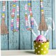 thumbnail image 4 of Easter Wood Bead Garland Wall Rustic Wall Bead Wreath With Colorful Bead Tassels Garland Spring Tray, 4 of 5