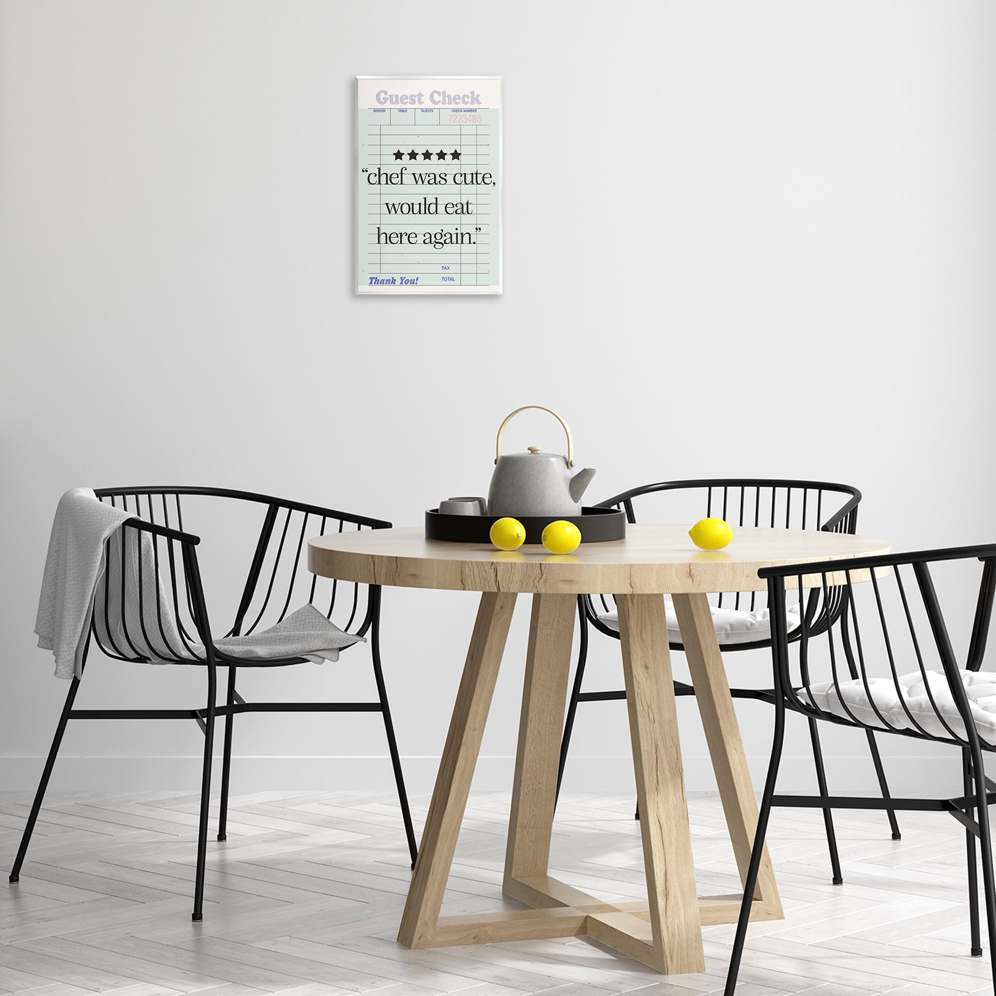 Stupell Industries Cute Chef Guest Check Typography Painting Unframed Art Print Wall Art, 10 x 15