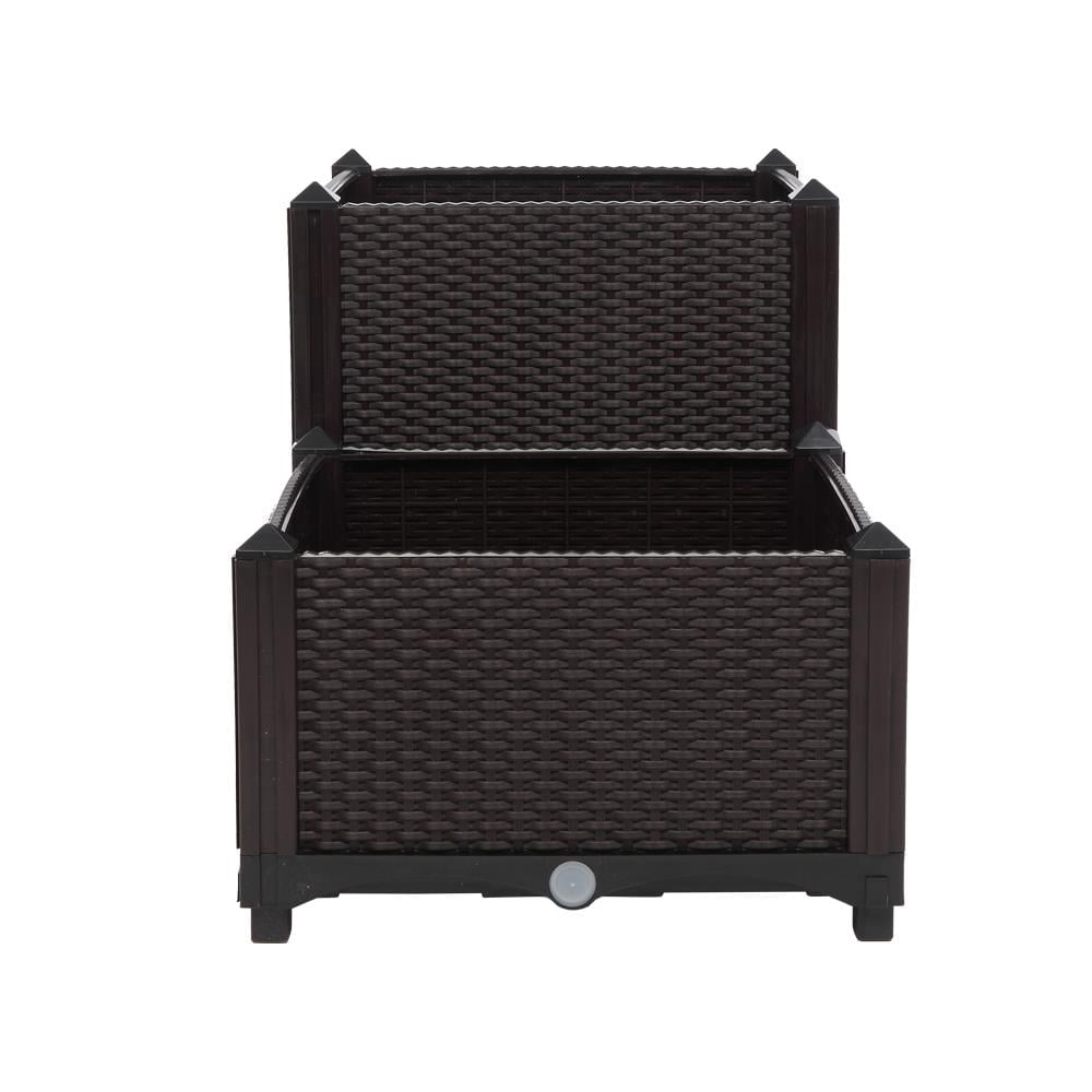 iTopRoad Raised Garden Bed Resin Elevated Planter Box