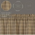 thumbnail image 6 of VHC Brands Farmhouse Kitchen Window Curtains-Sawyer Mill Tan Tier Pair, 36x36, Charcoal Black, 6 of 8