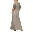 thumbnail image 2 of Adrianna Papell Flutter Sleeve V-Neck Surplice Blouson Beaded Gowns, 2 of 3