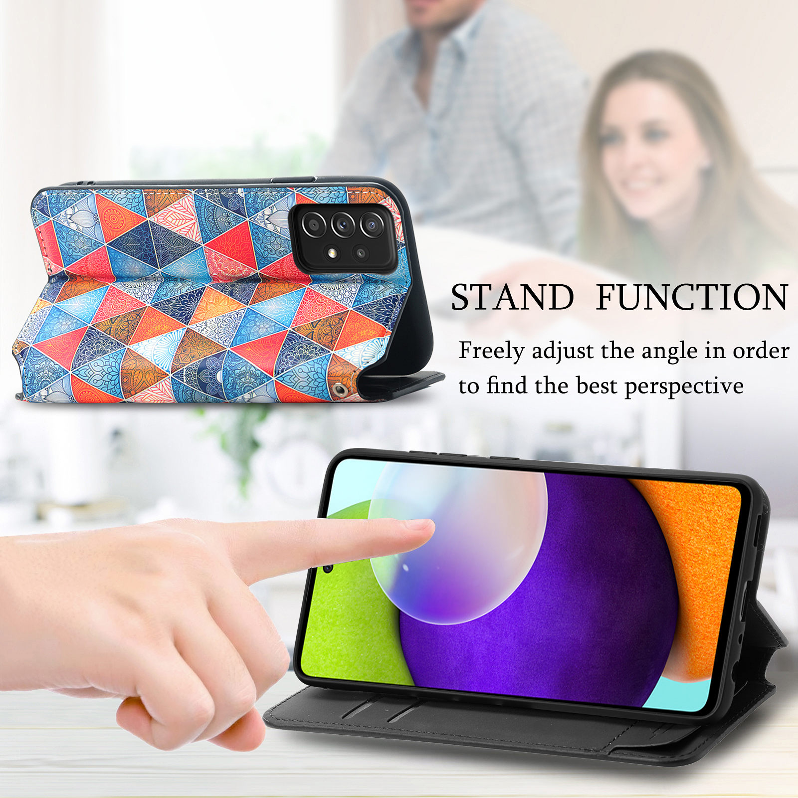Case for Samsung Galaxy S21 Plus Case, Galaxy S21 Plus Case Wallet Case PU Leather and Hard PC RFID Blocking Slim Durable Protective Phone Case Cover For Samsung Galaxy S21+,Mandala - image 4 of 9