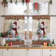 thumbnail image 3 of Snowman Christmas Sheer Curtains 54 Inches Long, Xmas Tree Snowflake Gifts Winter Light Filtering Window Curtains for Living Room/Bedroom, Rod Pocket Voile Sheer Curtain Drapes, 52"W x 54"L, 2 Panels, 3 of 9