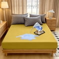 thumbnail image 6 of Waterproof Fitted Mattress Protector Queen Size 63x79 Inch, Noiseless Breathable Bed wrap with TPU Backing, device Washable Mattress Pad for Potty Training and Adults, 12 Inch Deep Pocket, 6 of 7