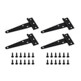 thumbnail image 1 of 4pcs Heavy Duty T Hinges for Outdoor Use Galvanized Iron Mounting Screws, 1 of 9