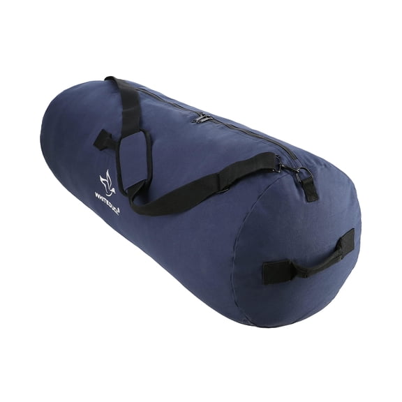 WHITEDUCK HOPLITE Heavy Duty Military Canvas Duffel Bag, Military & Army Cargo Style, Foldable Tactical Outdoor Bag Duffle bag- Outdoors, Travel, Storage (Blue, Medium 21" x 36")