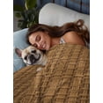 thumbnail image 3 of Twin Flat Sheet 66"x96", Vintage Rattan Soft Lightweight Bedding Flat Sheets Only, Minimalist Abstract Wicker Texture Brown Brushed Microfiber Top Bed Sheet, Breathable StainResistant Bedsheets, 3 of 9