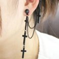 thumbnail image 3 of Ayyufe Pack Of 1 Ear Cuff Cross Dangle Versatile Alloy Women Punk Ear Crawler for Women, 3 of 6