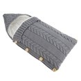 thumbnail image 4 of HLONK Born Unisex Cotton Knit Wrap Swaddle Baby Sleepsacks  Gray, 4 of 5
